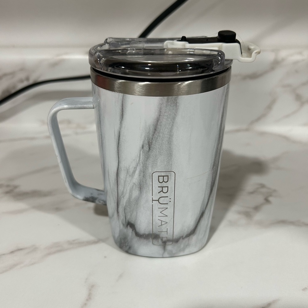 BrüMate Gray Marble 15oz Insulated Mug